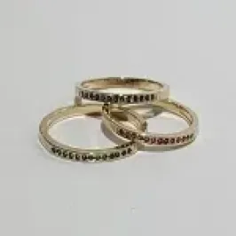 Anel Meia Zirconia Cor