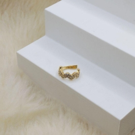 Piercing Fake em Onda com Zircônia Cristal