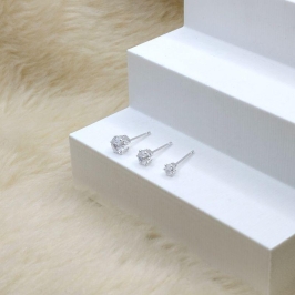 Brinco Trio Ponto de Luz Cristal