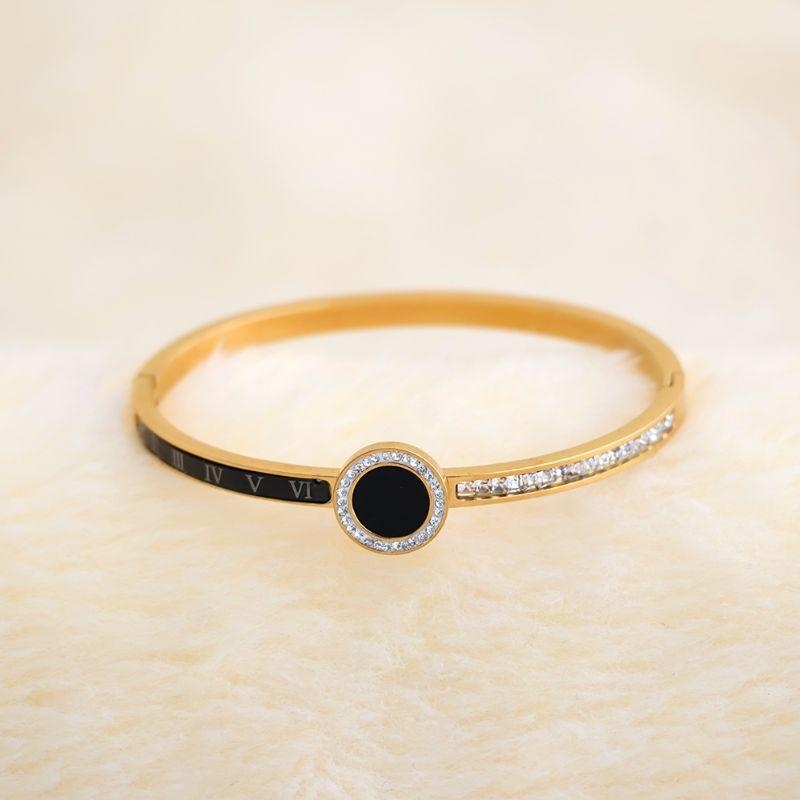 Bracelete Numeros Romanos e Zirconia