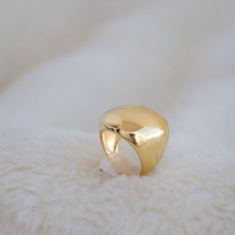 Anel Grande Largo Arredondado