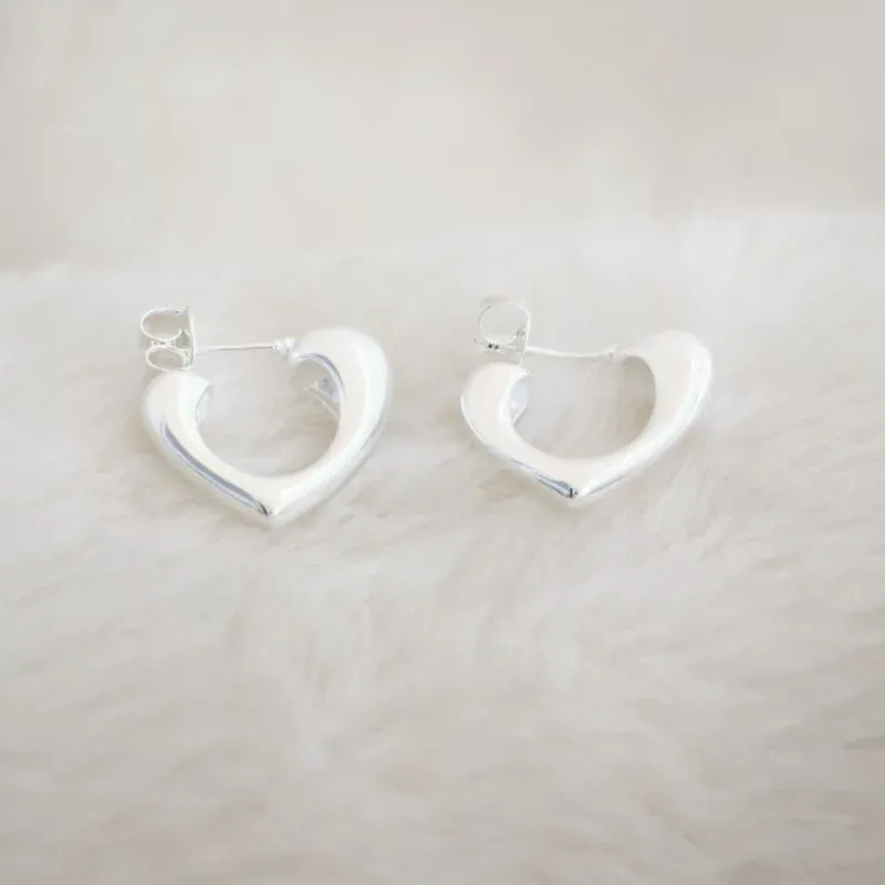 Argolinha Coração Liso Maciço