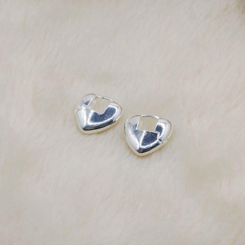 Brinco Argola Click Coração Liso