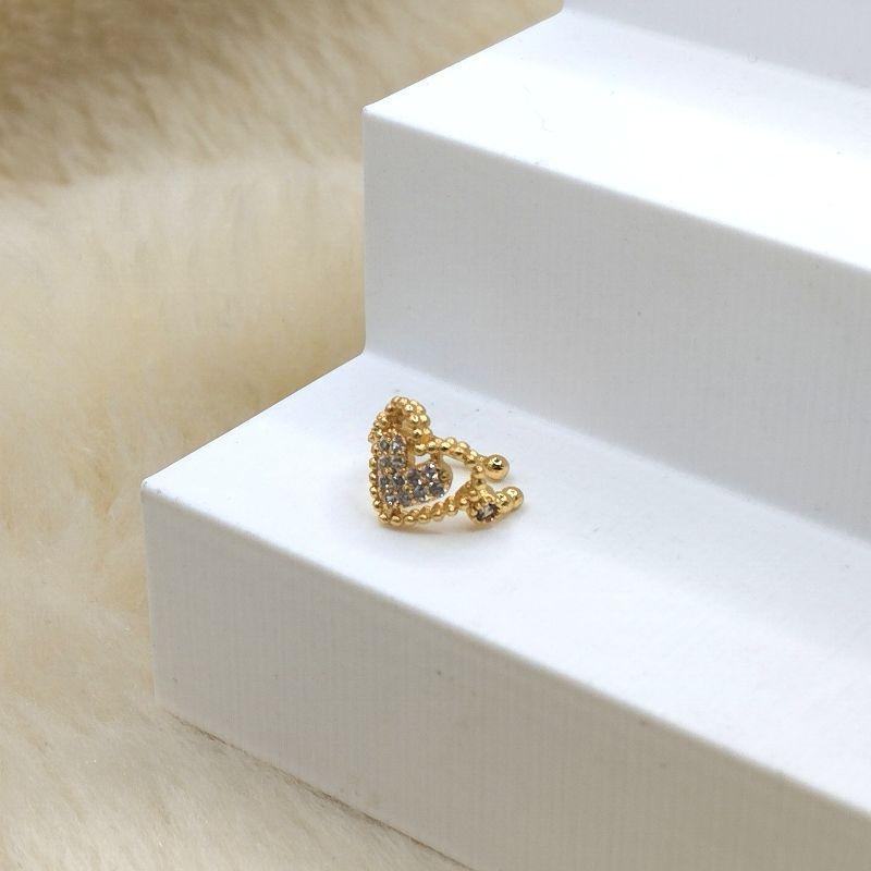 Piercing Fake Coração Cravejado